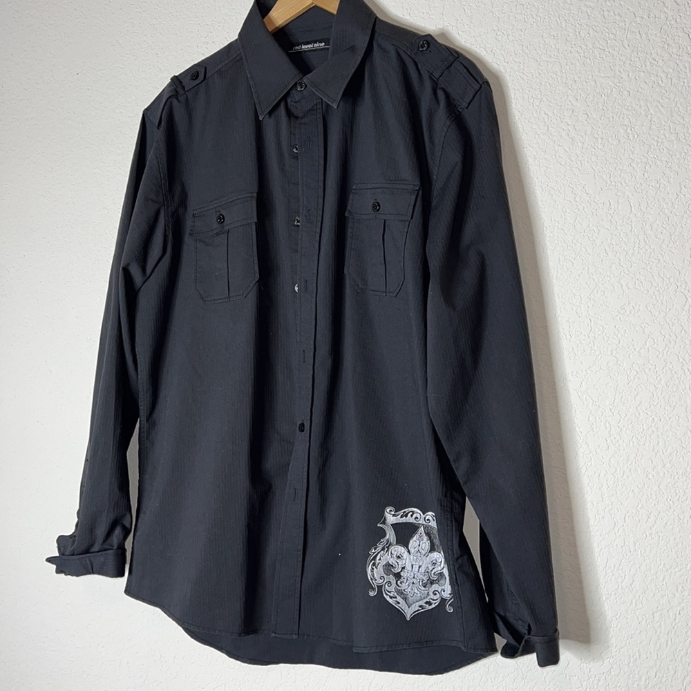 Red Level Nine Button Down - image 2